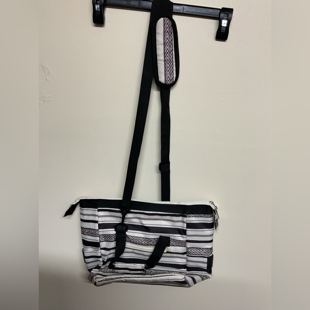 Stylish Black and White Striped Women's Freezer Bag